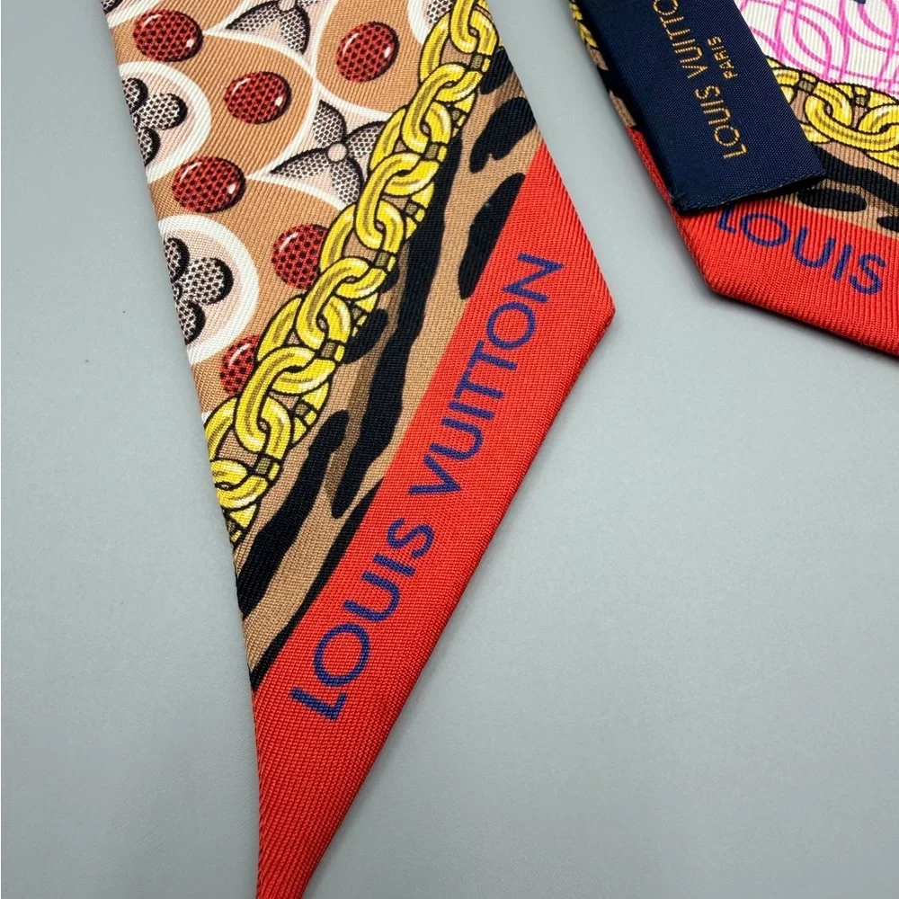 Louis Vuitton Bando BB Bubblegram Silk Multicolor Scarf - Picture 3 of 6